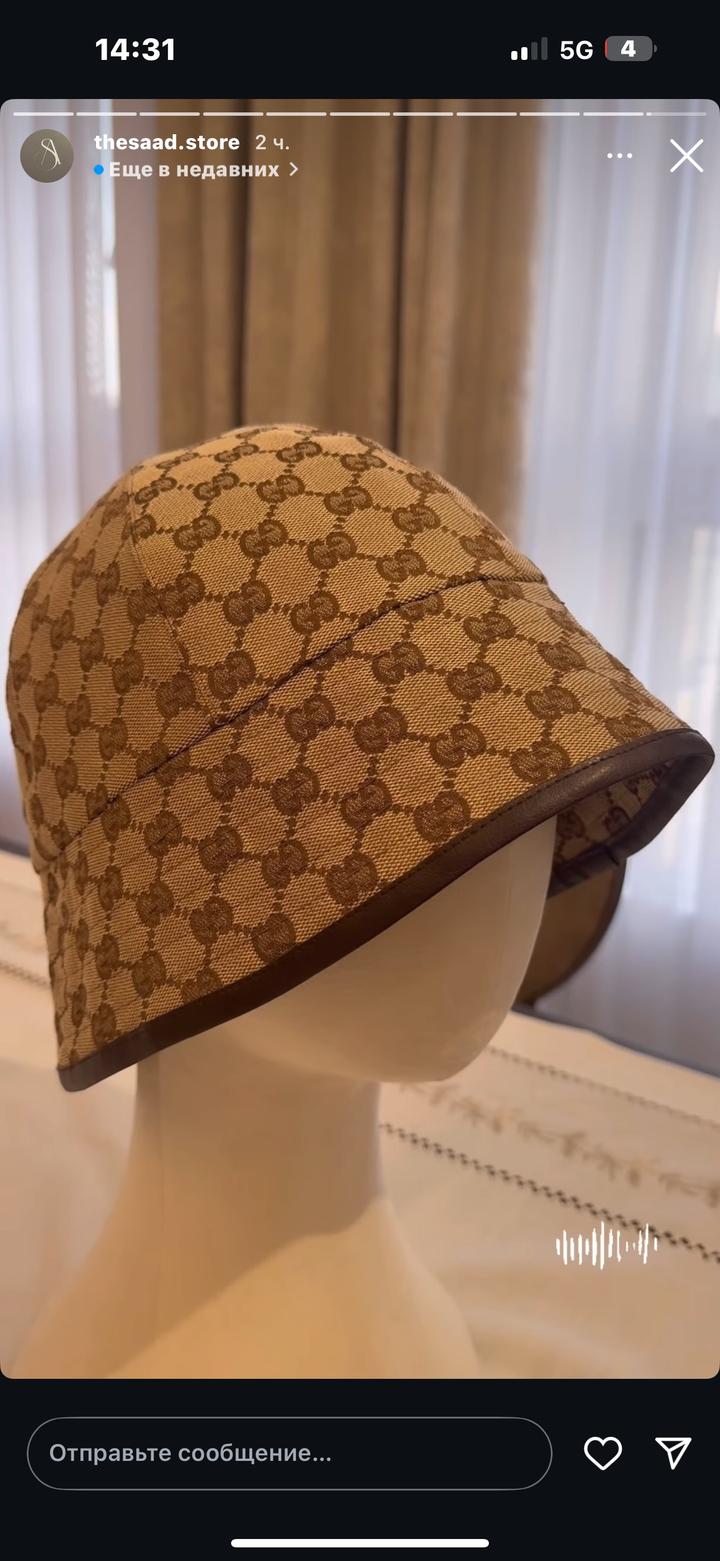 Панама с монограммой, ткань Gucci