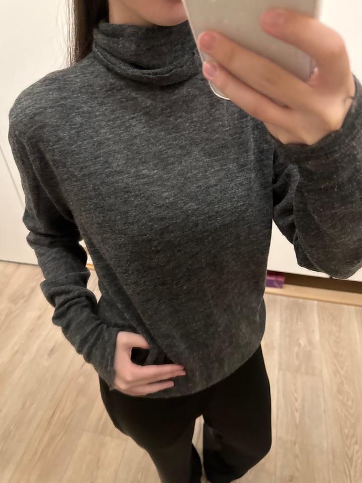 Zara Шерстяная серая водолазка