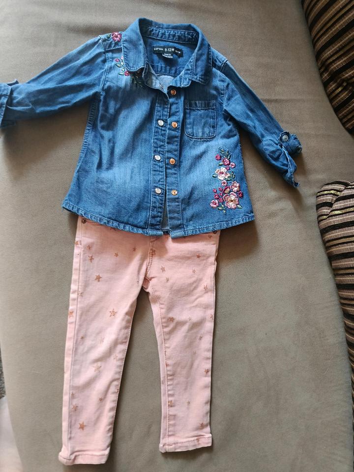 Zara Kids Рубашка и джинсы с блестками