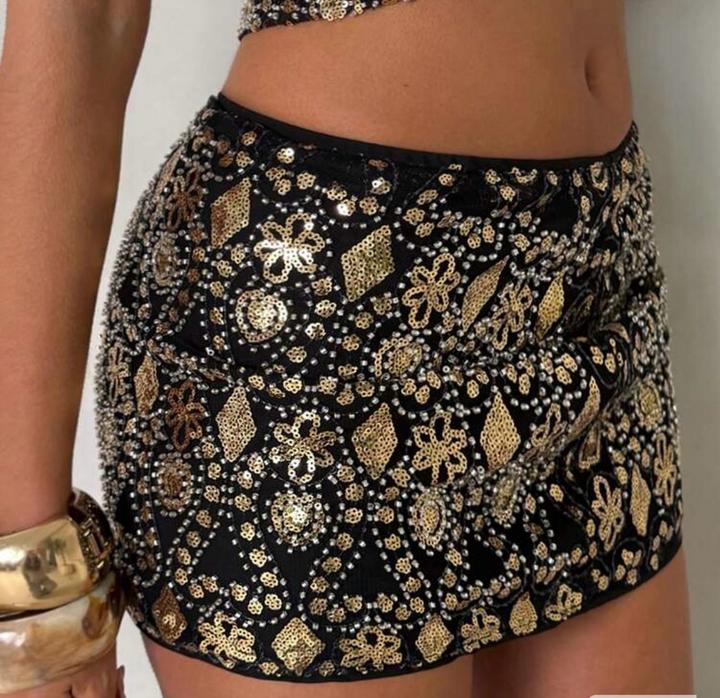 SHEIN Юбка мини с пайетками