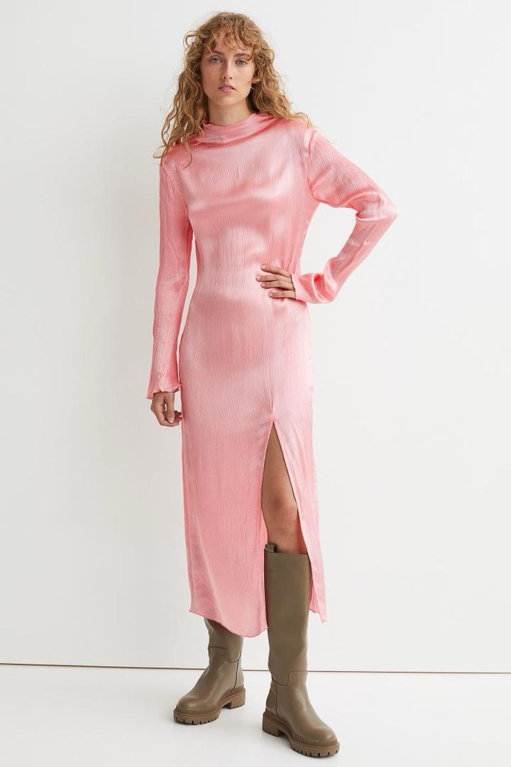 Платье миди с разрезом H&M