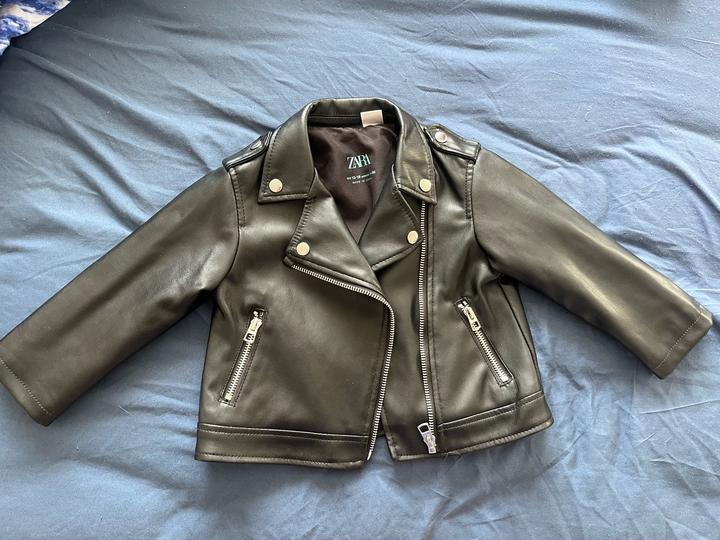 Zara Kids Детская кожаная куртка Zara