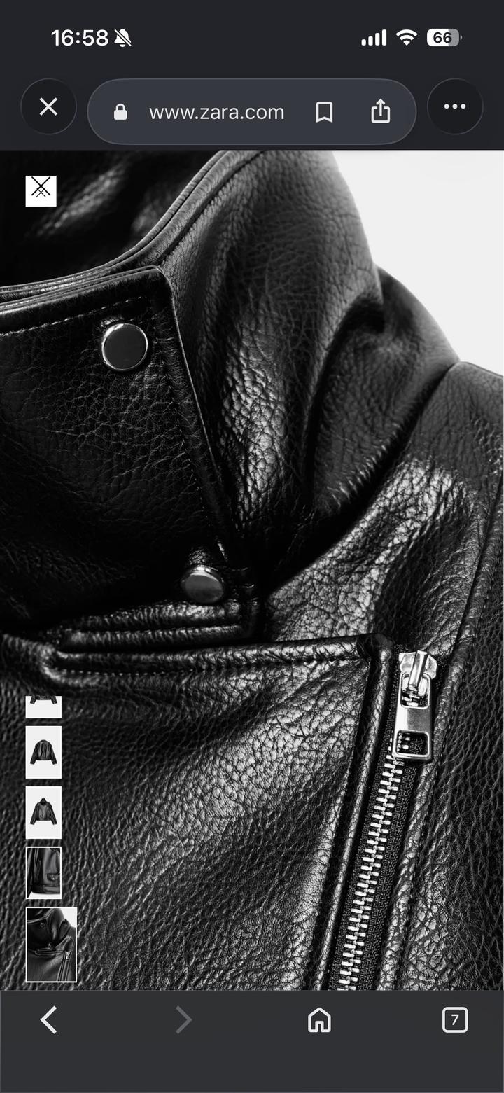 Куртка Zara косуха из экокожи оверсайз