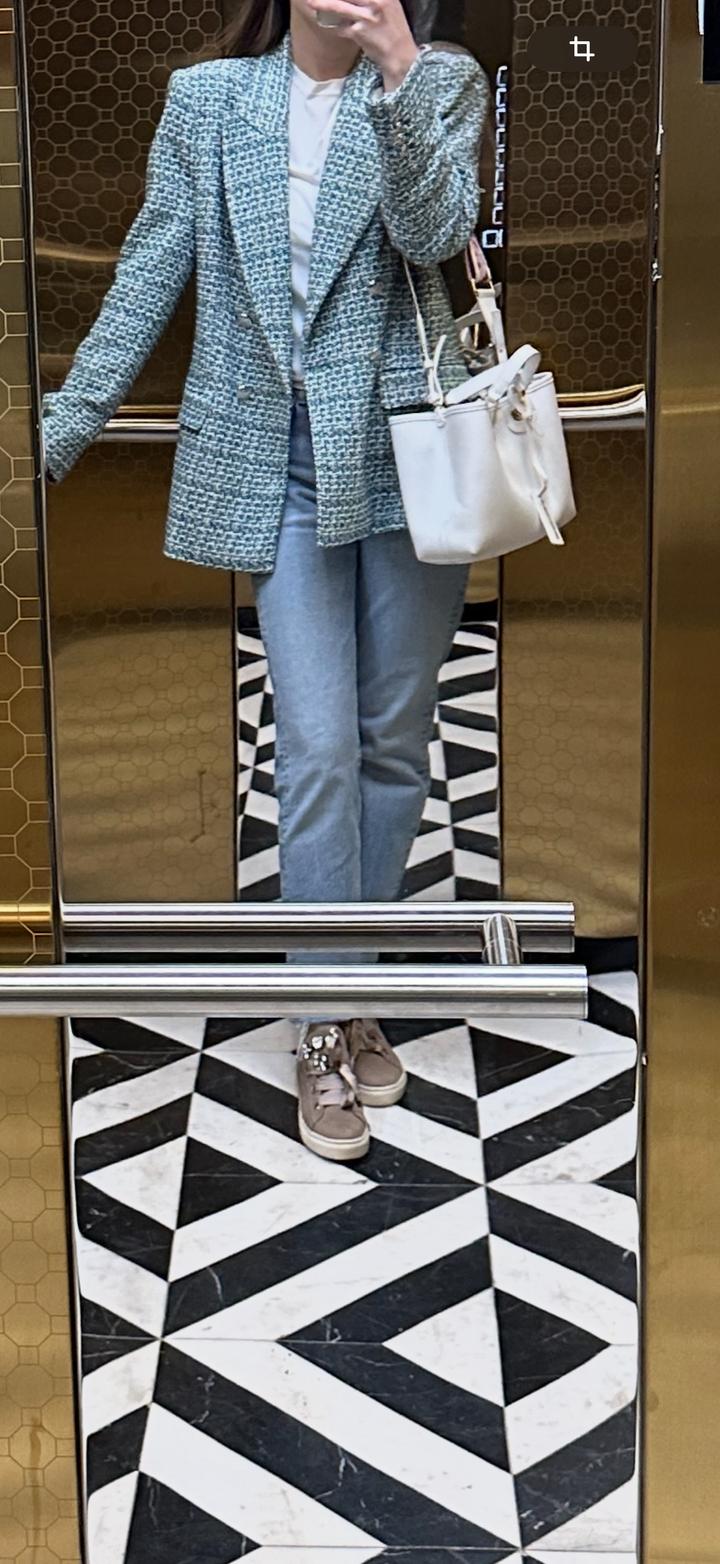 Zara Твидовый пиджак от Зара