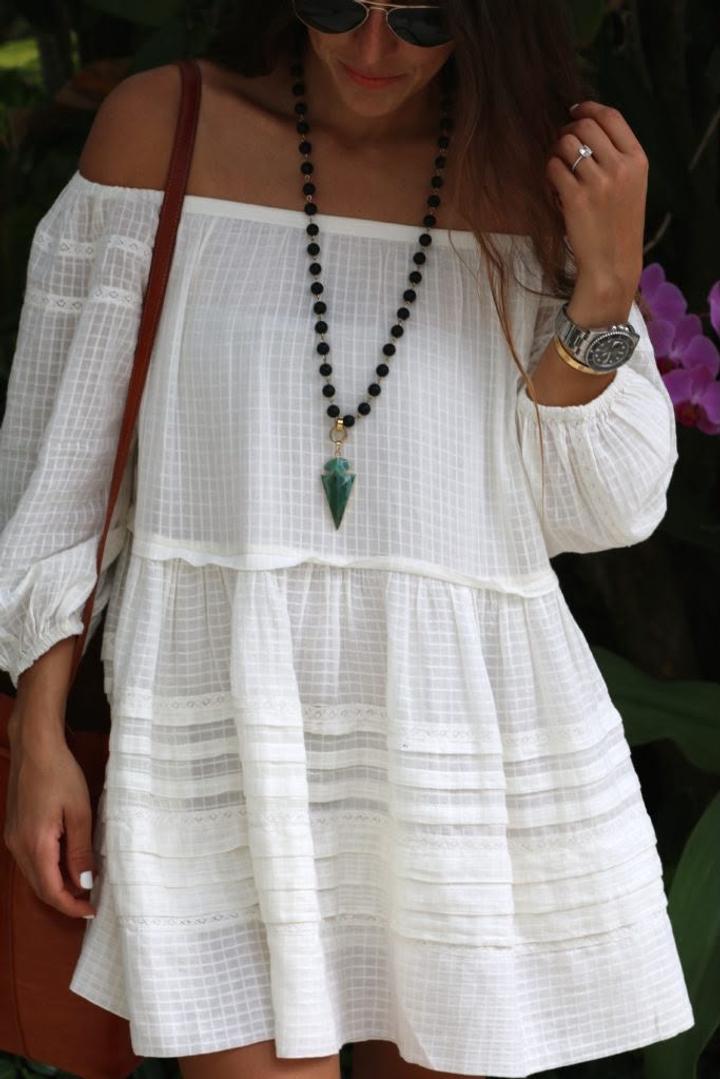 Летнее платье с открытыми плечами free people