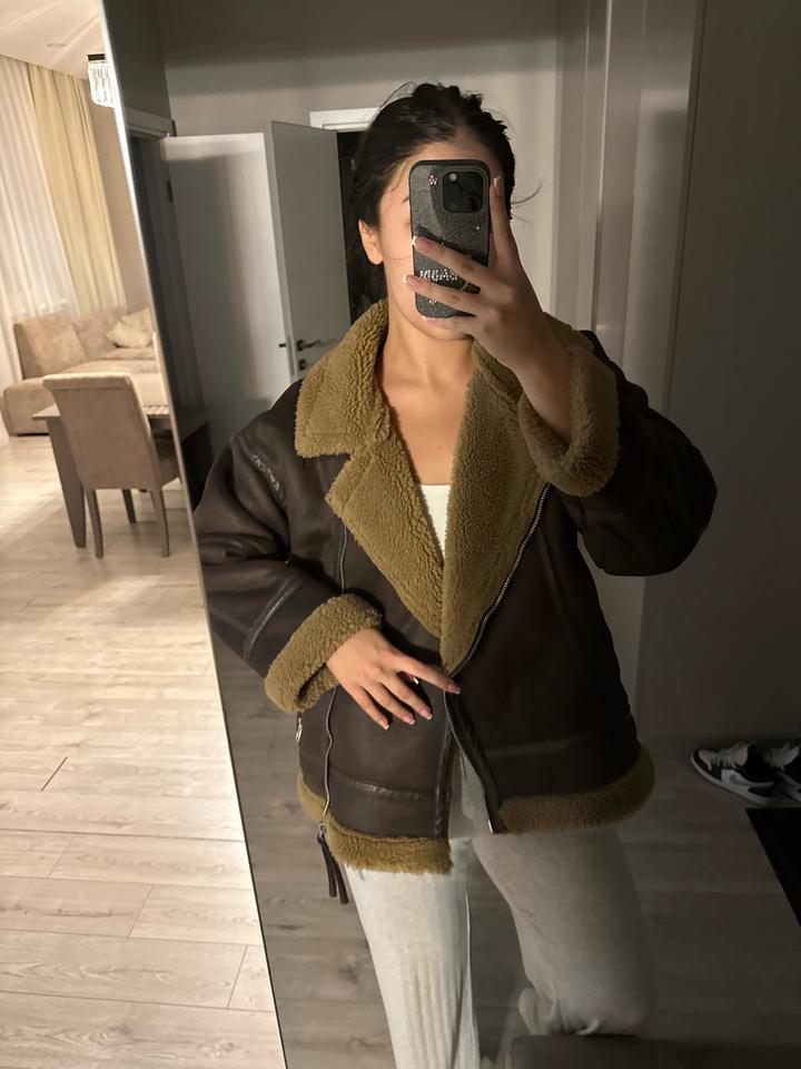 Дубленка авиатор ZARA