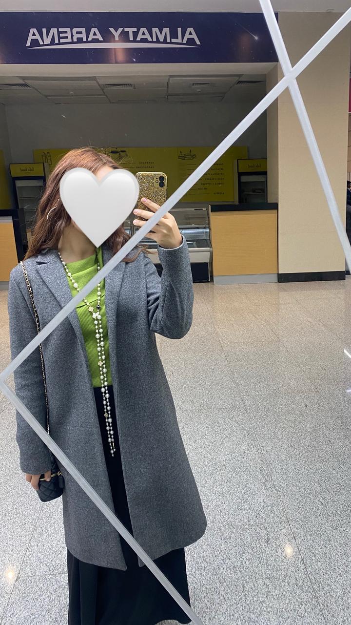 Серое пальто Zara