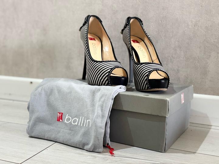 туфли Ballin в полоску на каблуке