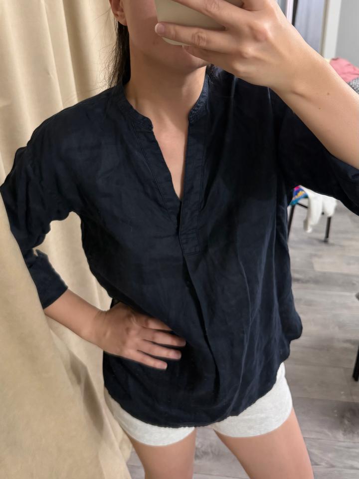Льняная рубашка Uniqlo