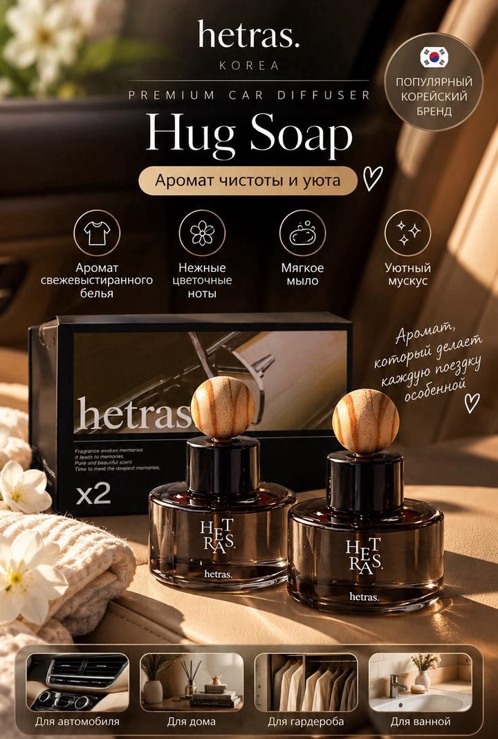 hetras Premium Car Diffuser Hug Soap