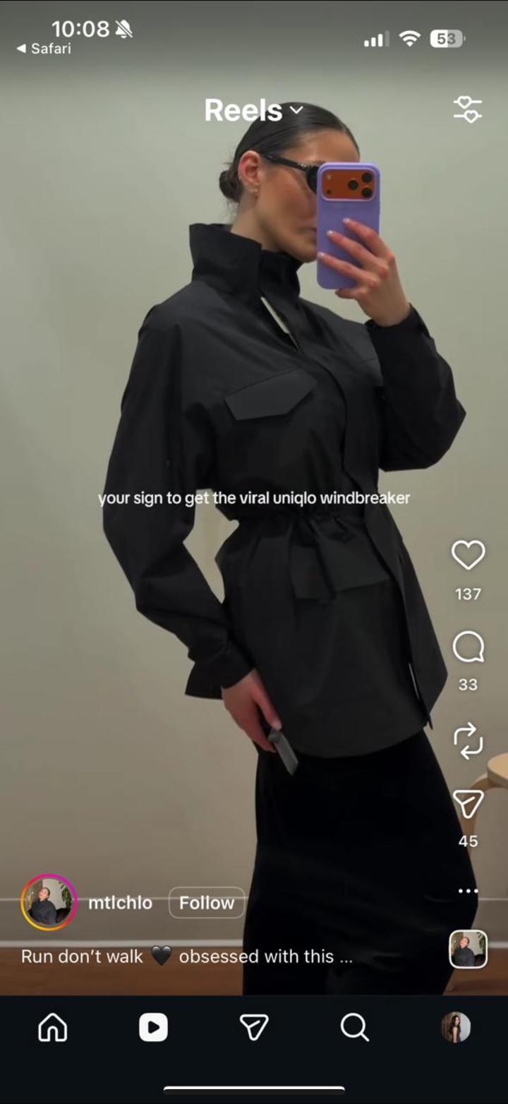 Uniqlo ветровка парка