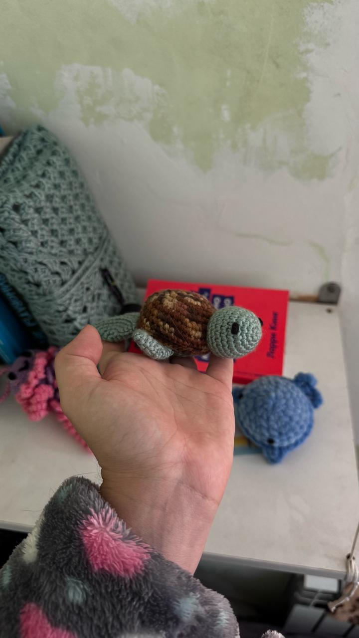 Вязаная игрушка черепаха