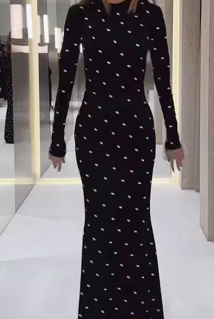Облегающее платье макси со стразами Malli_showroom