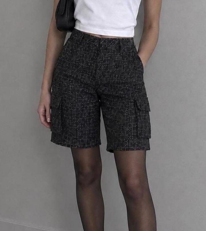 Твидовые шорты ZARA