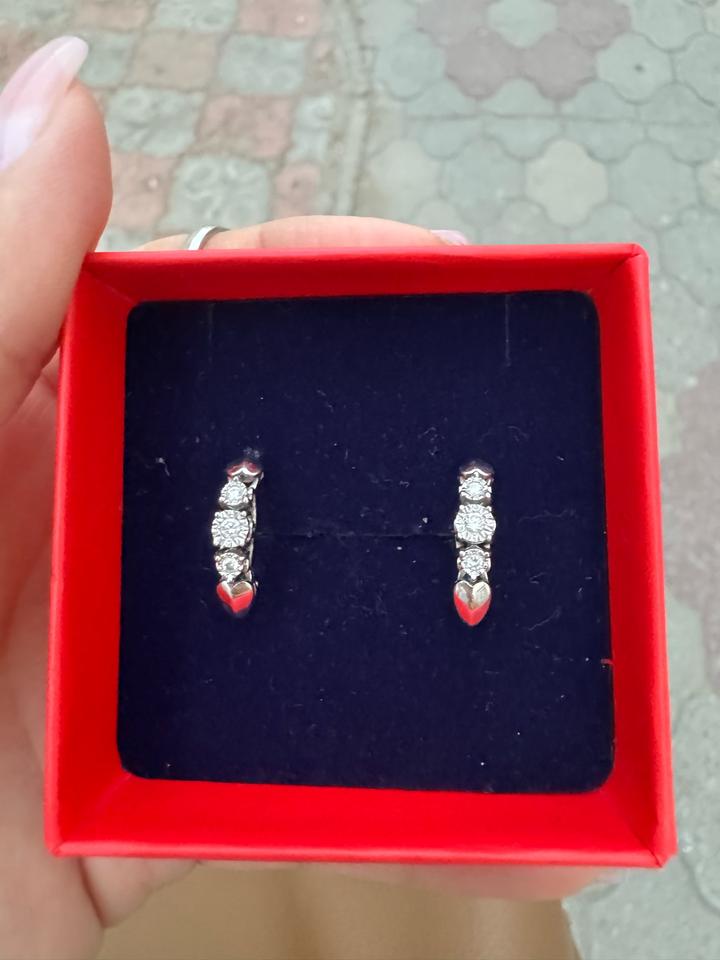 Серьги золото  с бриллиантами