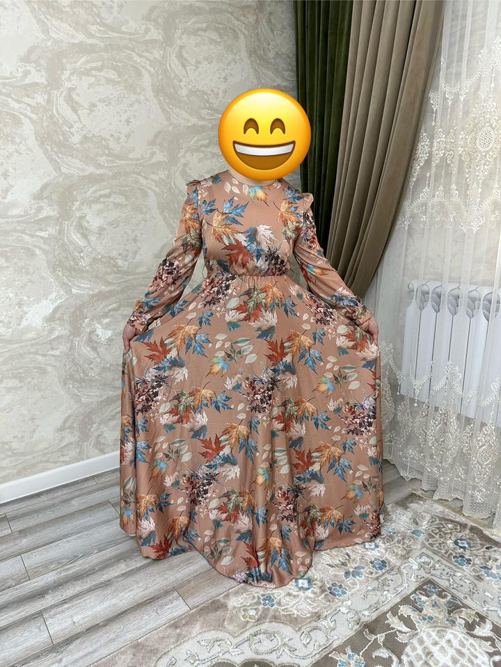 турецкий Платье макси с цветочным принтом