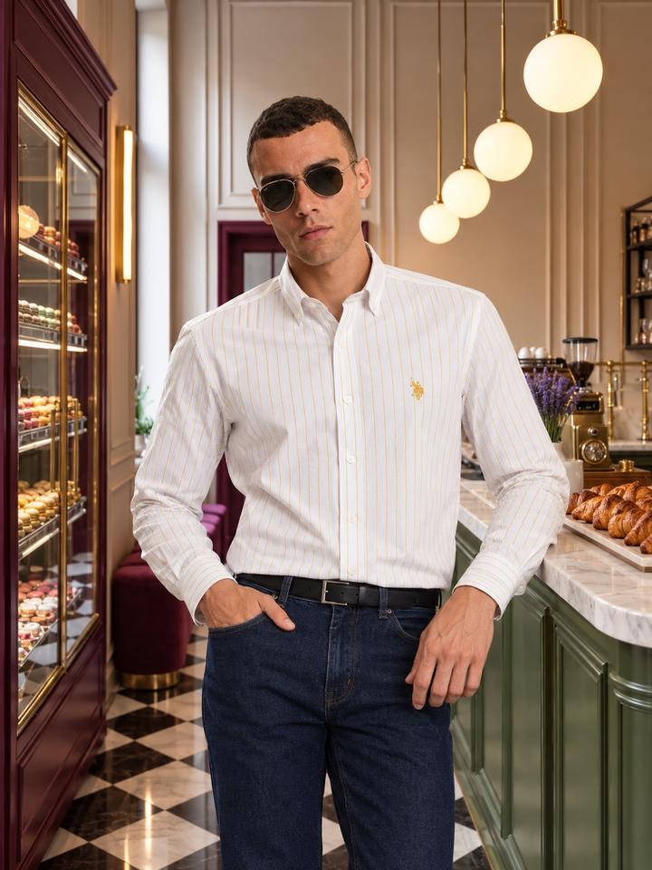 U.S. Polo Assn. рубашка в полоску