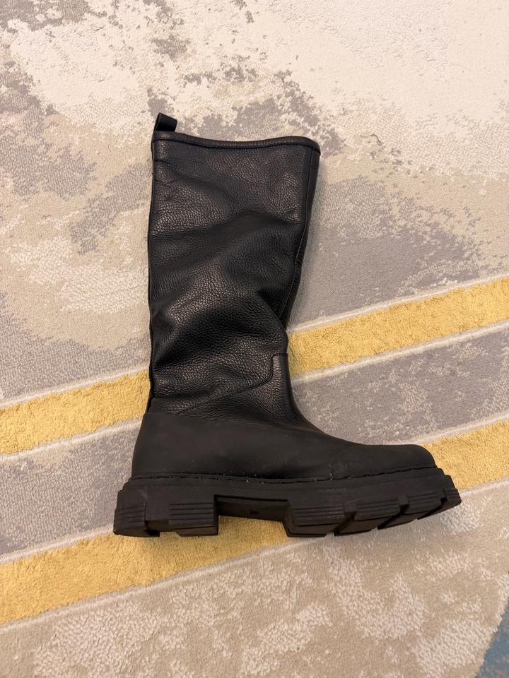 Zara Сапоги кожаные зимние