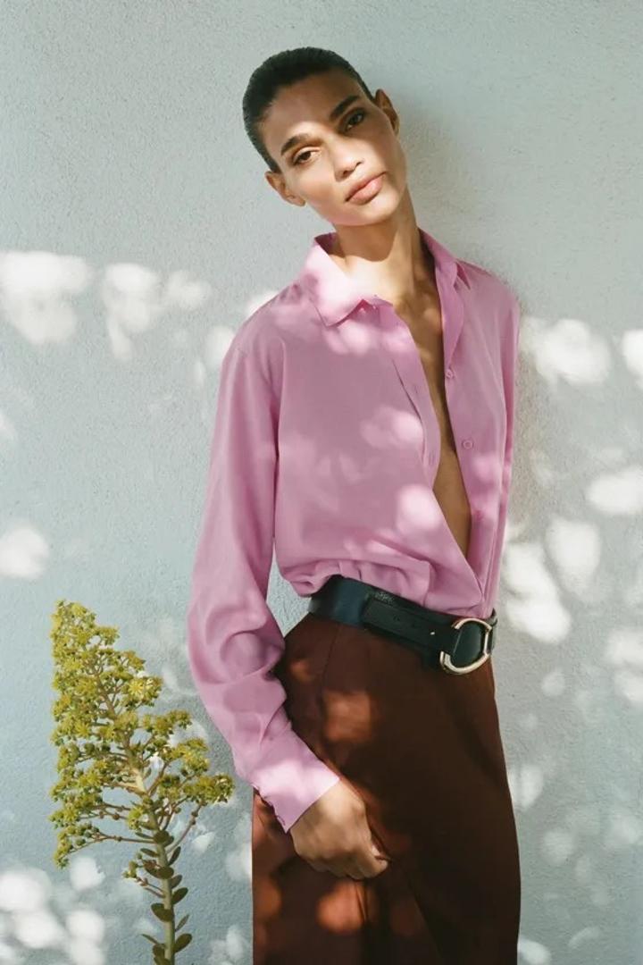 Zara Базовая струящаяся рубашка