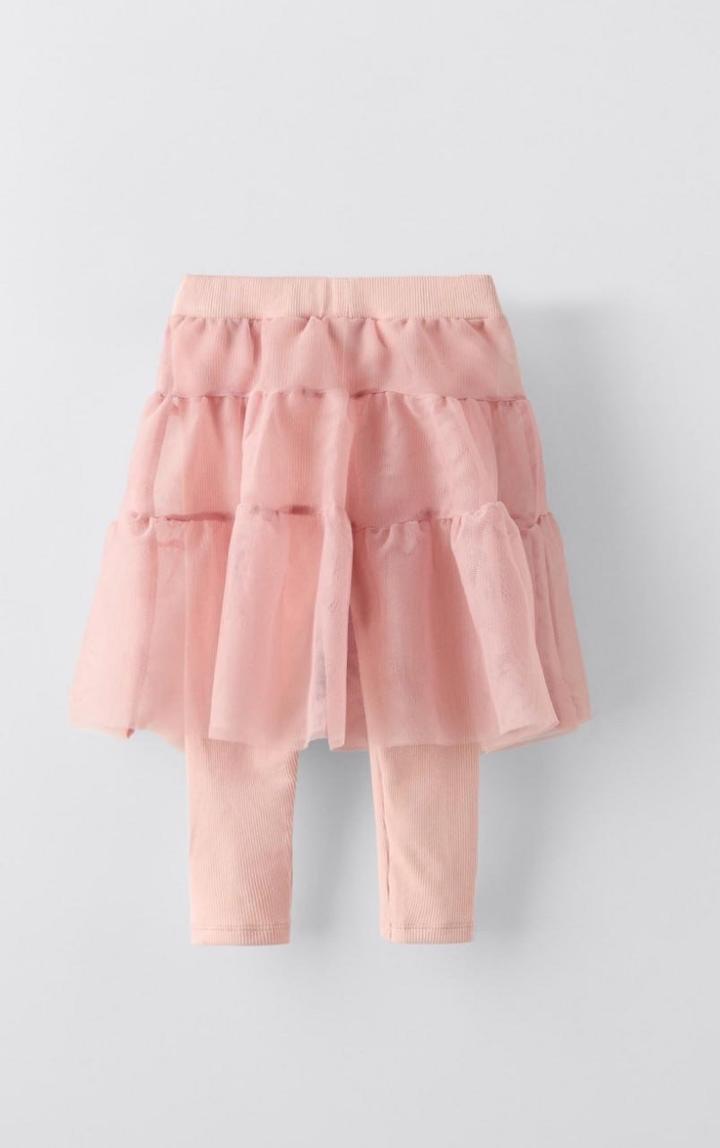 Zara Kids Легинсы с шифоновой юбочкой сверху