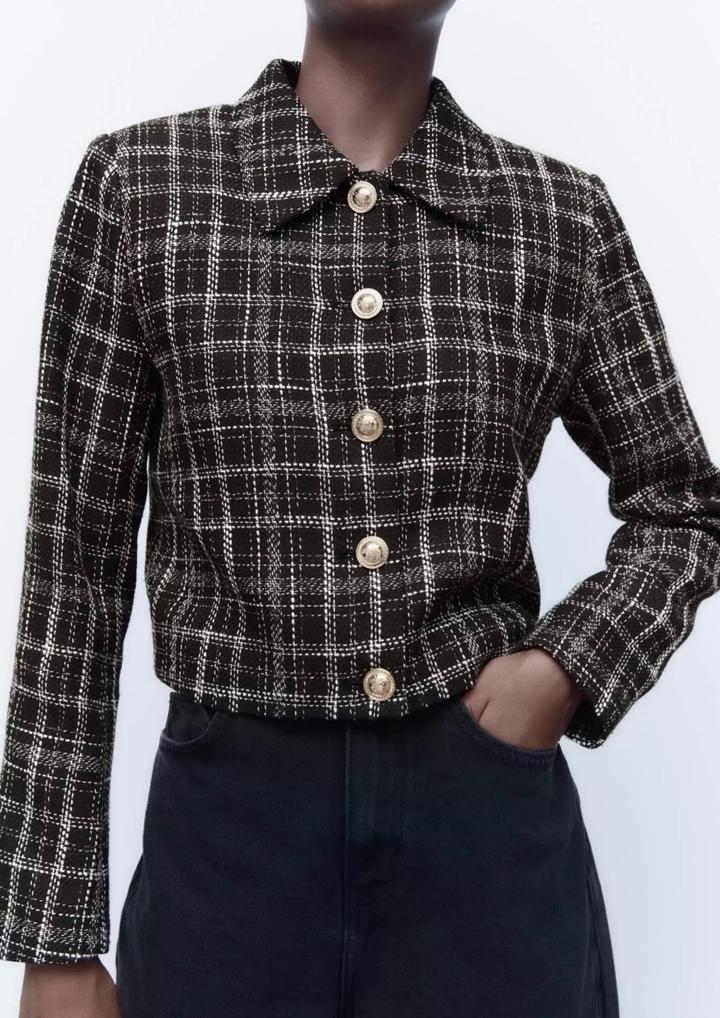 Zara Твидовый жакет