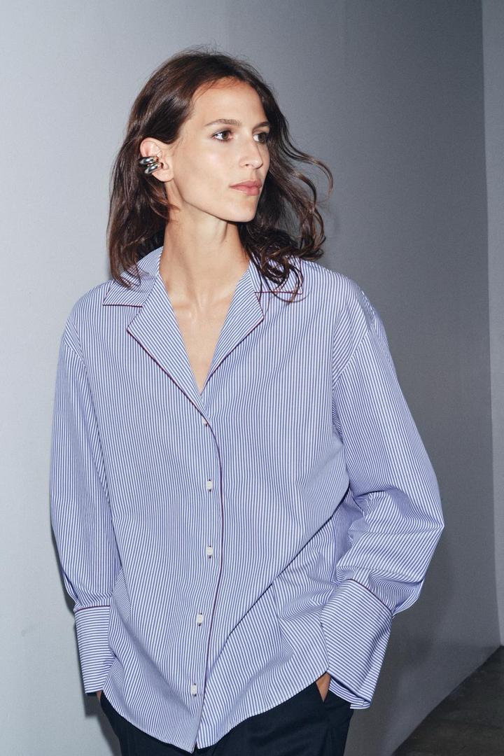 Рубашка ZARA в полоску