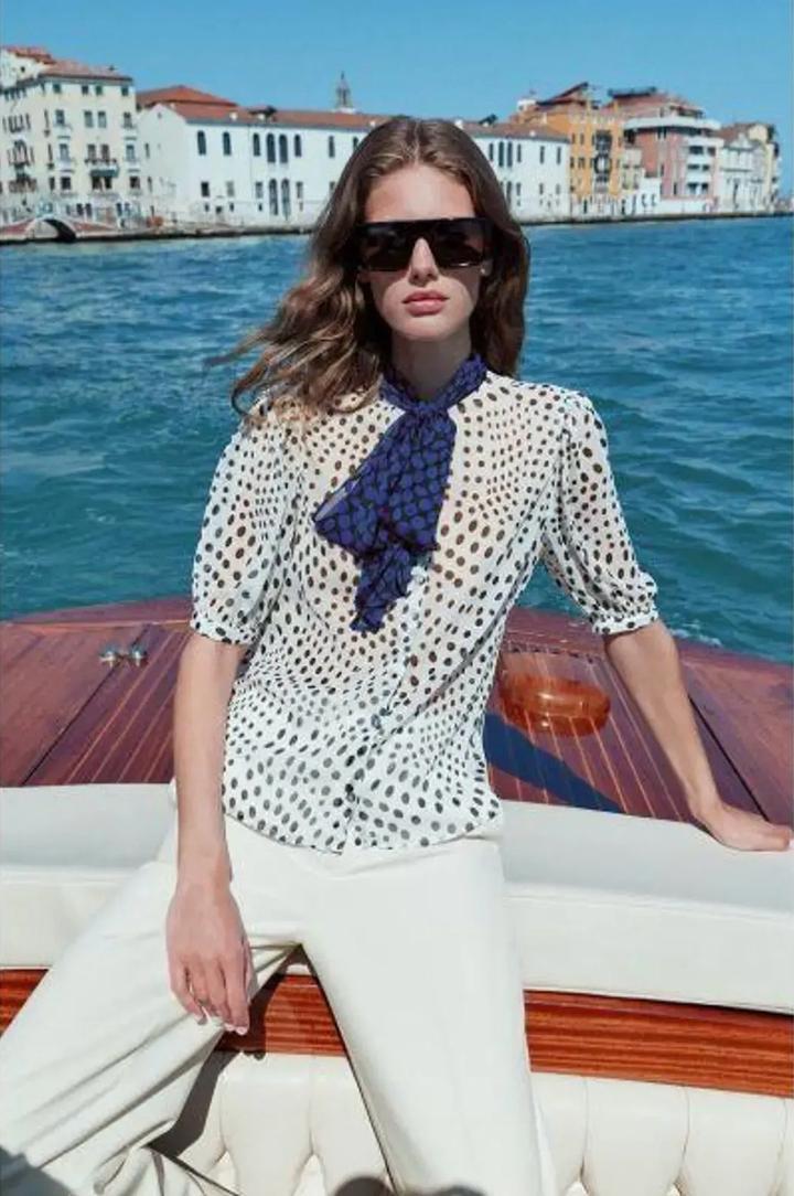 Блузка Zara в горошек