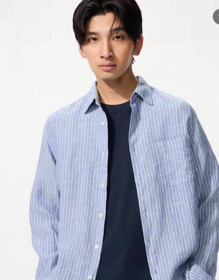 Uniqlo Рубашка из льна Юникло