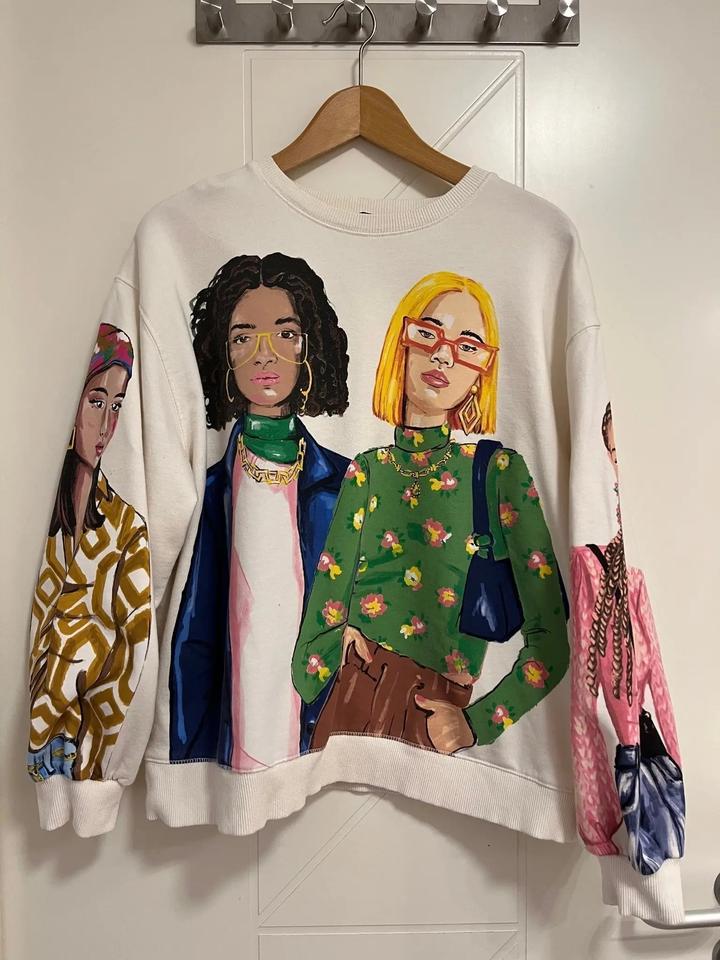 Zara Свитшот с принтом