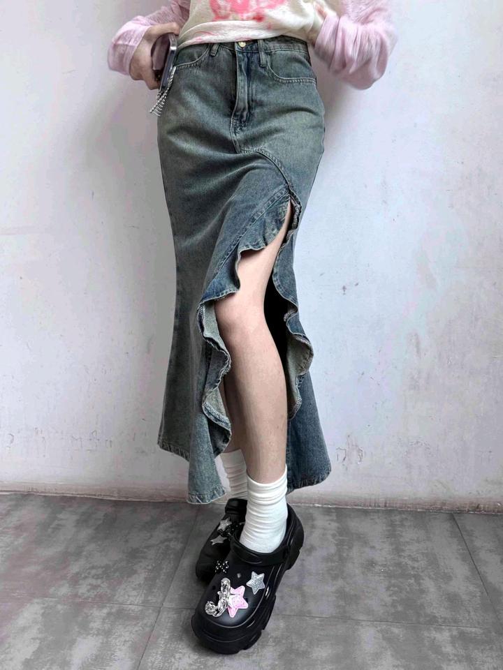 Wang Jiang Jeans Юбка джинсовая