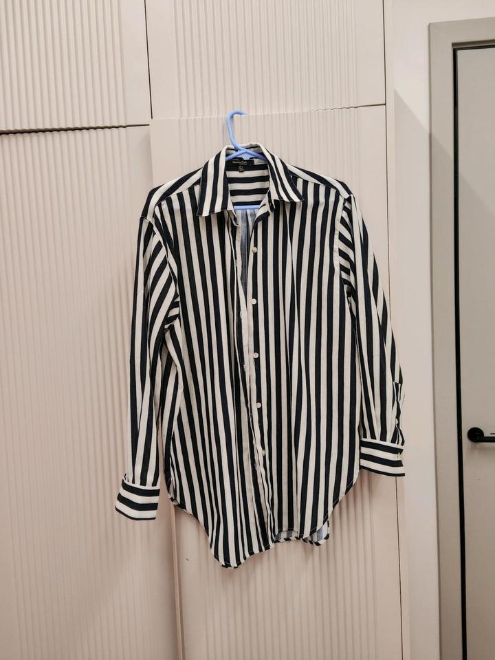 женская рубашка оверсайз MASSIMO DUTTI