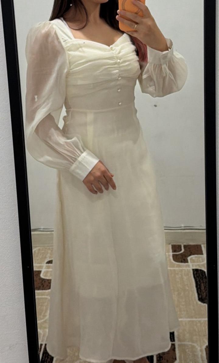 ala style Платье с длинным рукавом и пуговицами