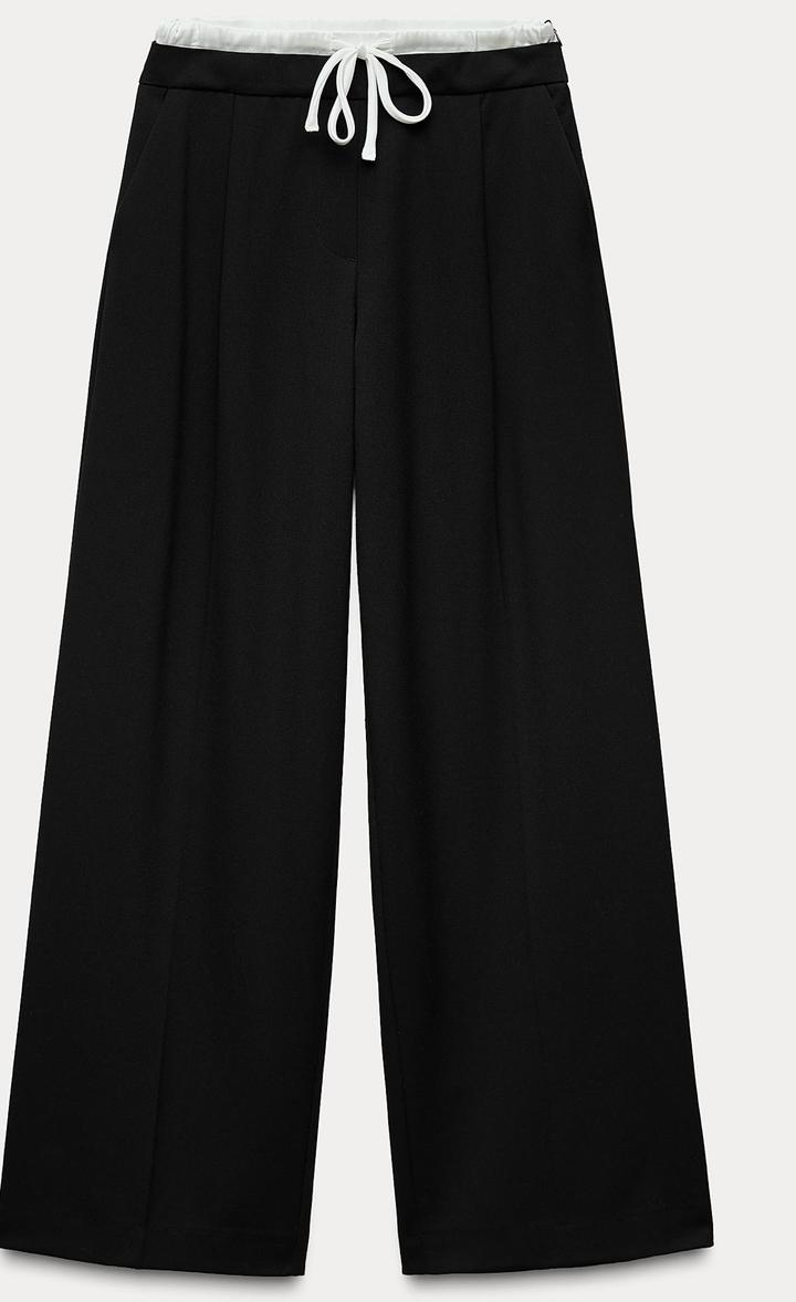 Брюки ZARA с завязками на поясе