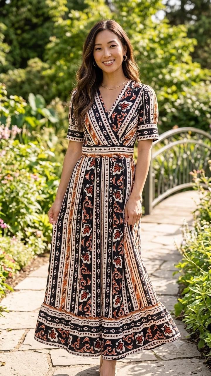 SHEIN Платье с принтом в этническом стиле