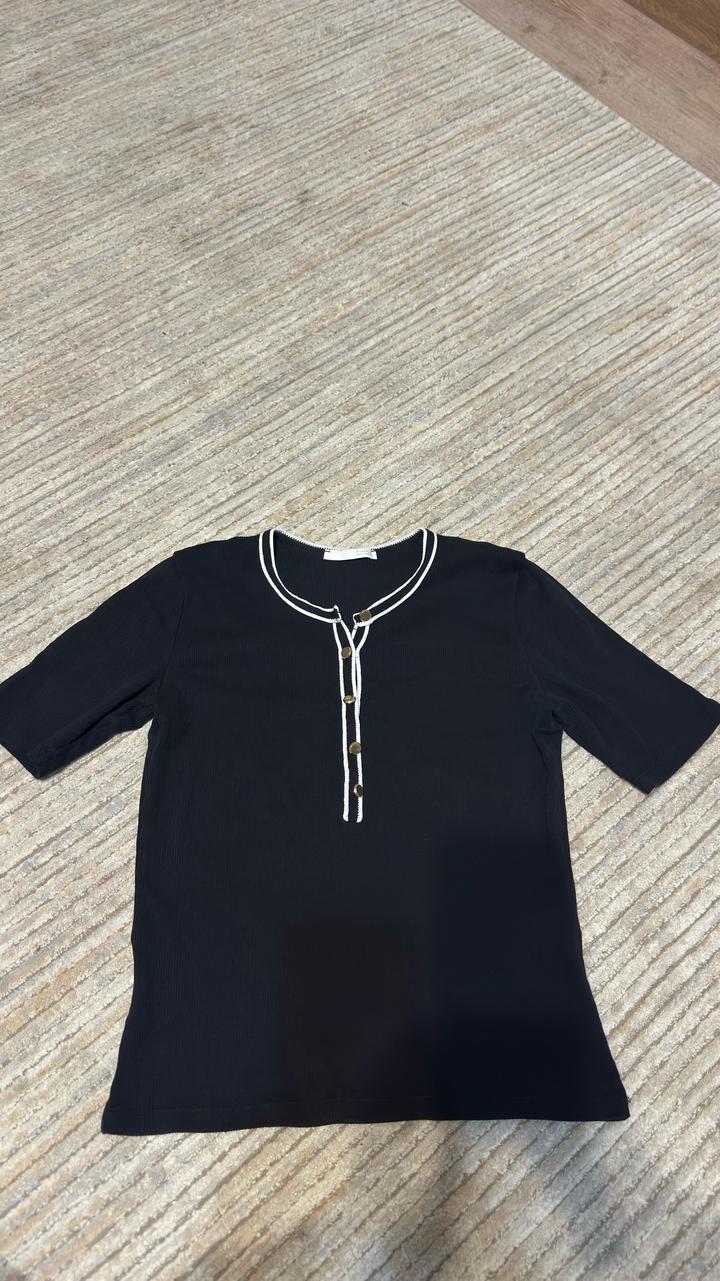 Zara Футболка с пуговицами зара
