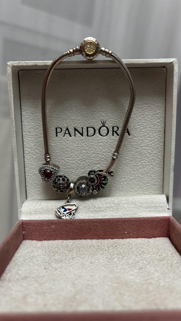 Серебряный браслет от Pandora 925 пробы, вес 29,32