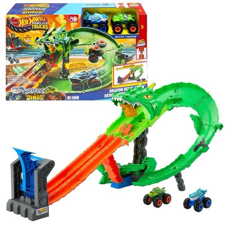 Игровой набор Hot Wheels Monster Trucks с драконом