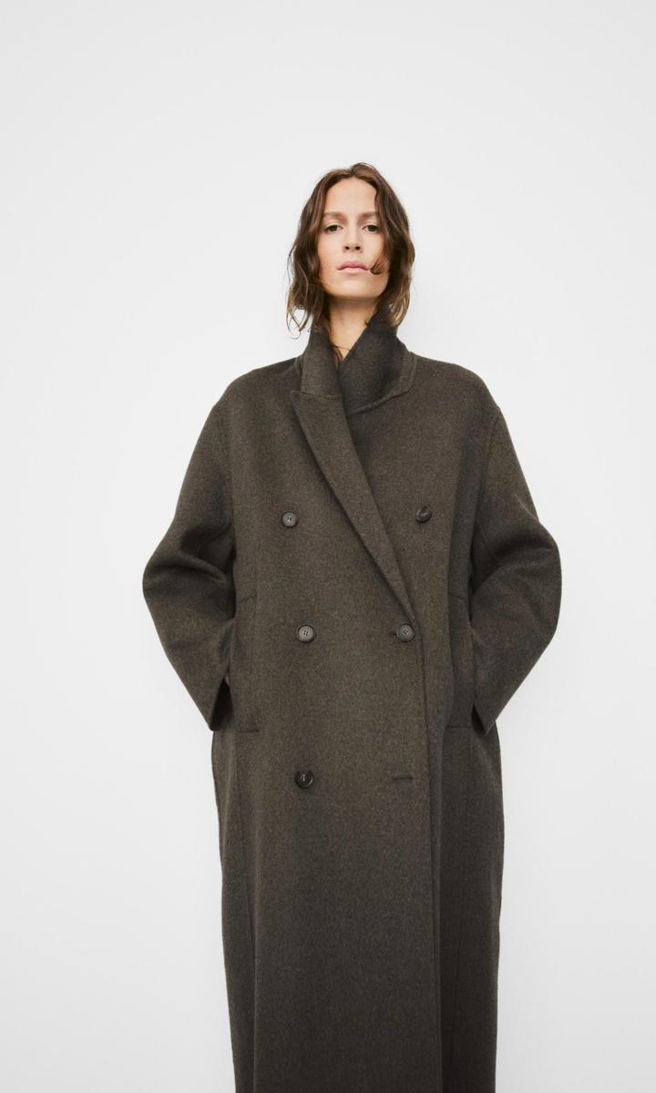 Zara Двубортное и  двустороннее пальто из смесовой шерсти — ZW COLLECTION