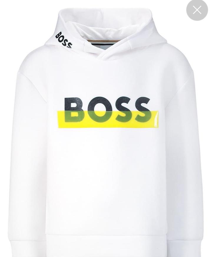 Белый свитшот Boss, унисекс