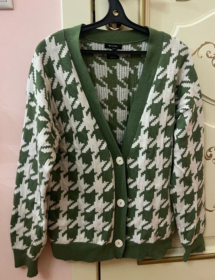 Кардиган Massimo Dutti в клетку гусиная лапка
