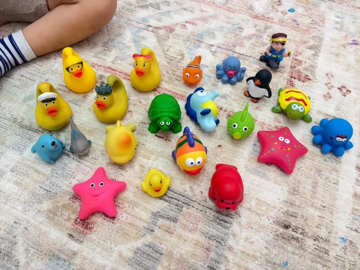 набор мягких резиновых игрушек для купания и игр