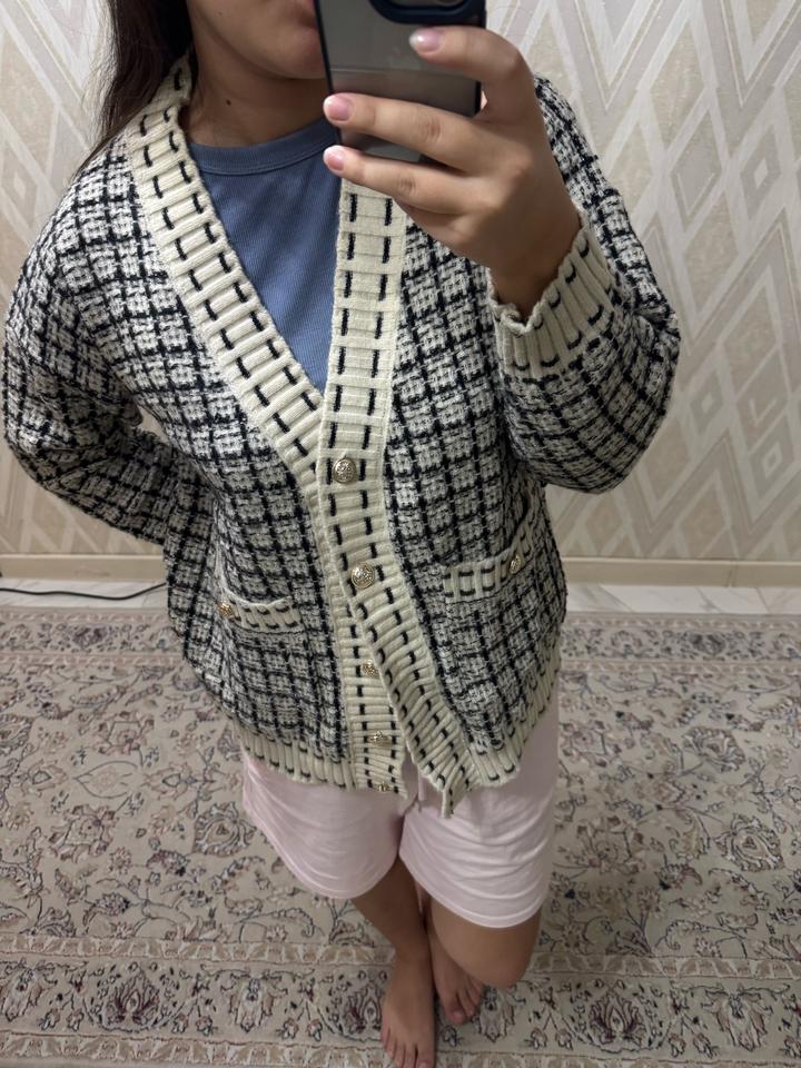 Кардиган в клетку в стиле Chanel