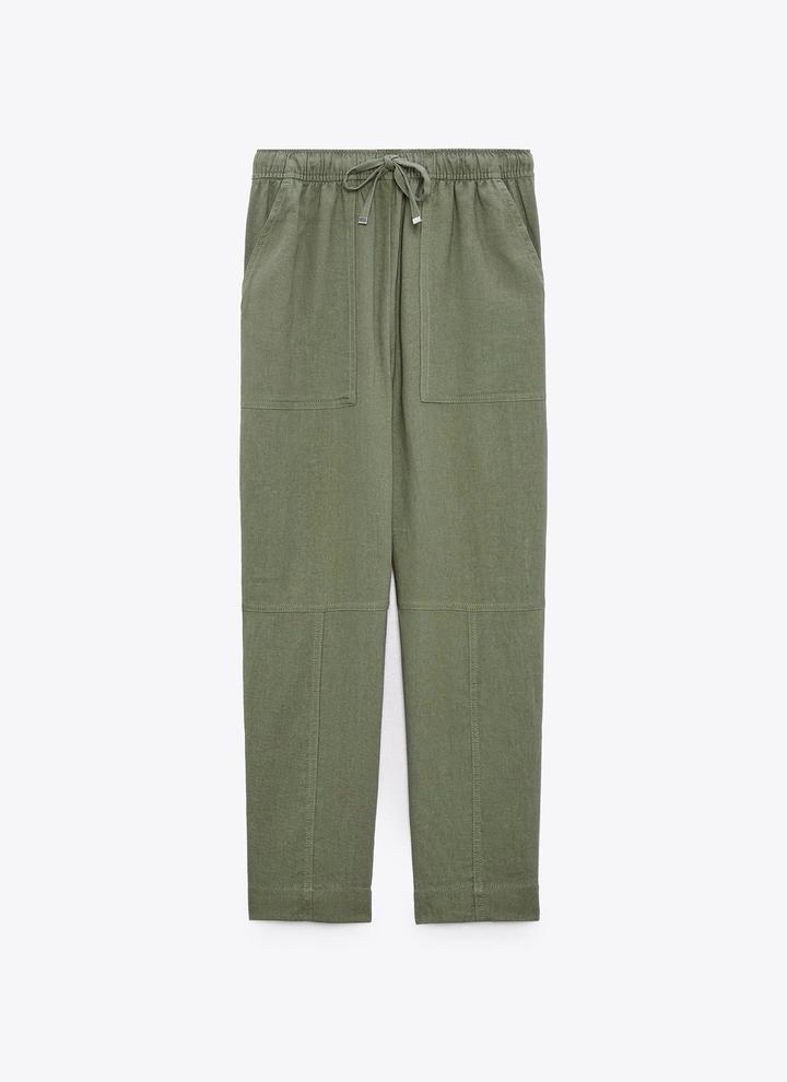 Zara брюки изо льна