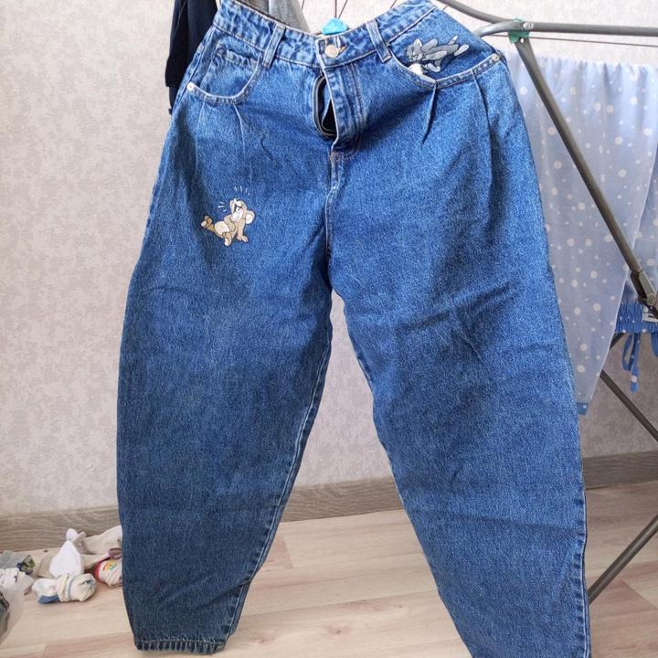 Темно синие джинсы zara