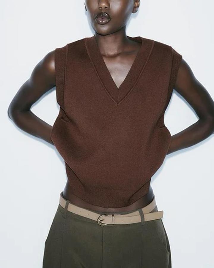 Трикотажный жилет ZARA