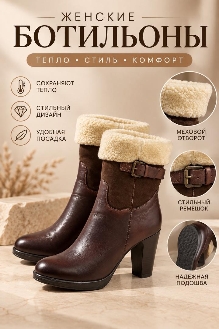 TauPage Ботильоны с меховой отделкой