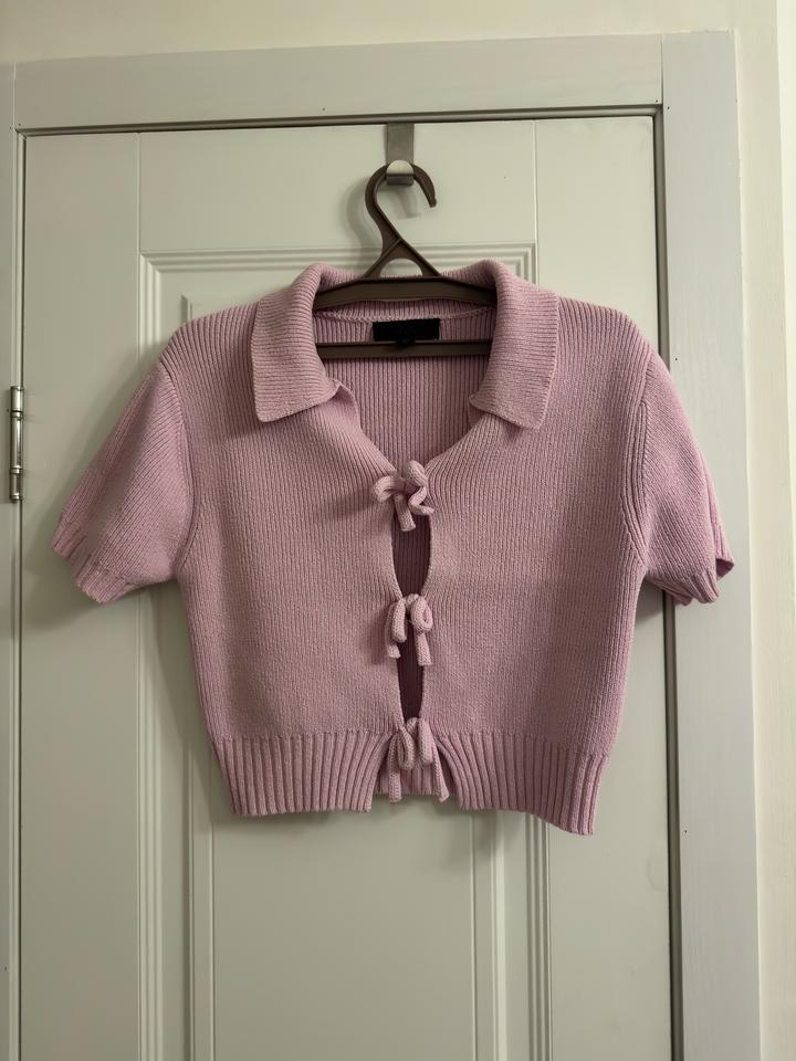 Кардиган ZARA на завязках розовый