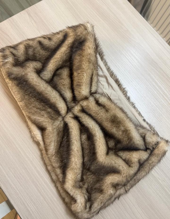Меховая мини-юбка