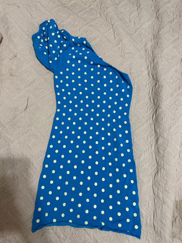 Платье ZARA на одно плечо в горох