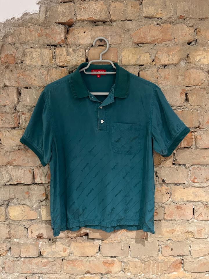 Supreme Jacquard Logo Silk Polo